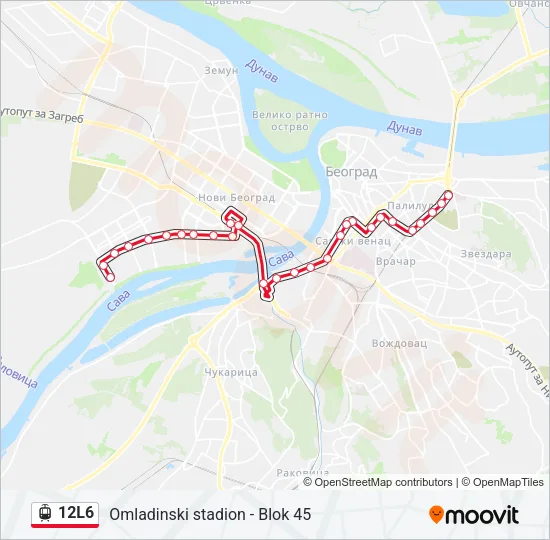 12L6 Light Rail Line Map
