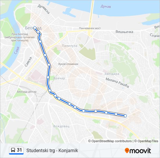 31 bus Line Map