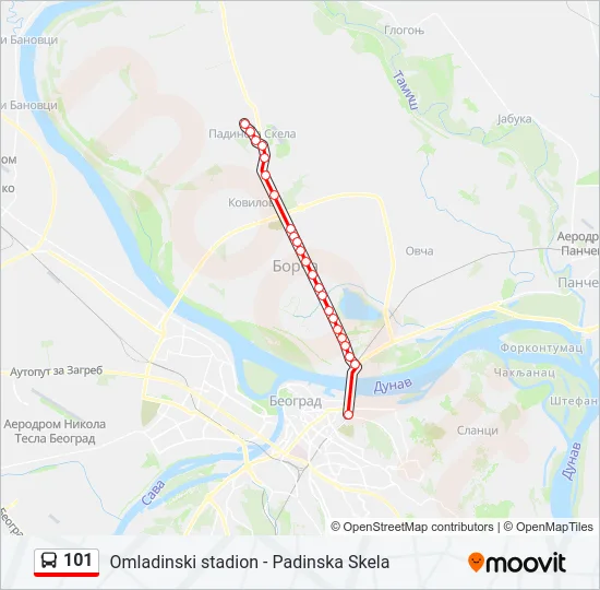 101  mapa linije