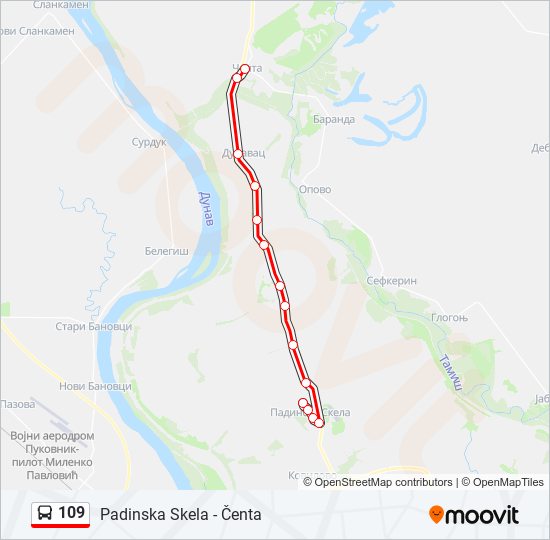 109 bus Line Map