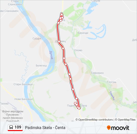 109 bus Line Map