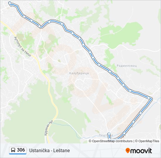 306 autobus mapa linije