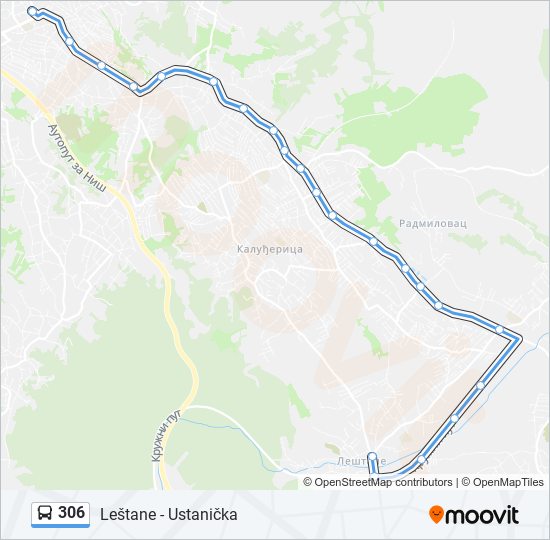 306 autobus mapa linije