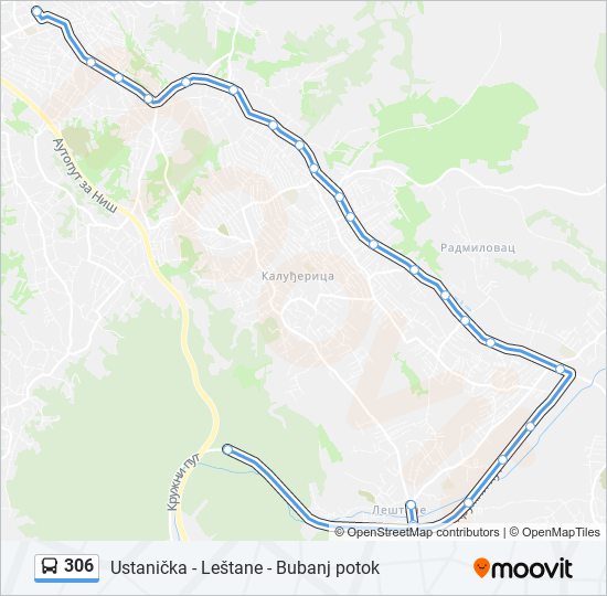 306 autobus mapa linije