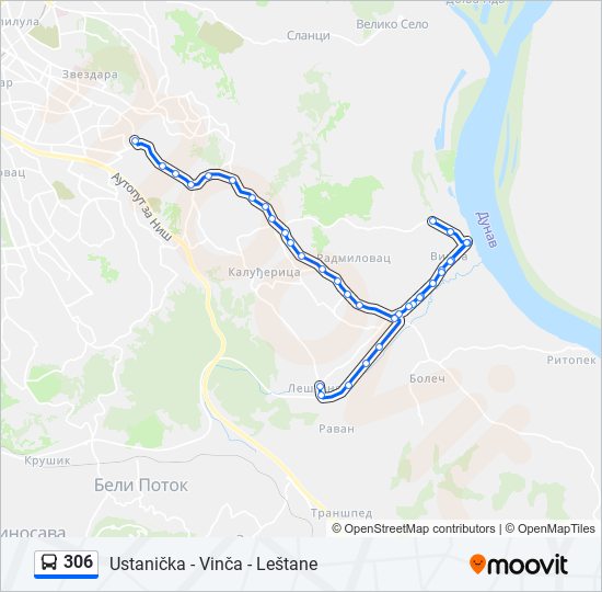 306 bus Line Map