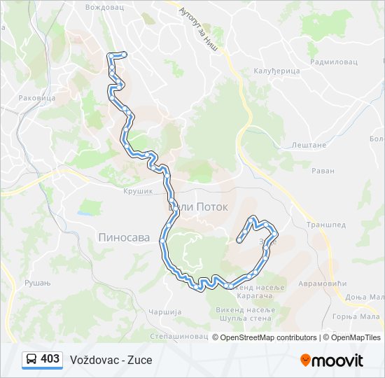 403 bus Line Map