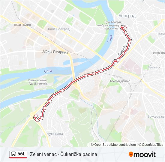 56L bus Line Map