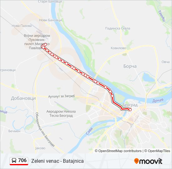 706 bus Line Map