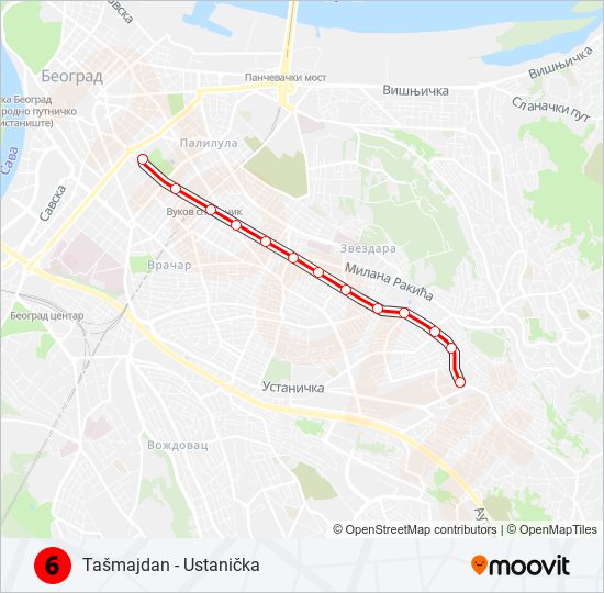 6 light rail Line Map