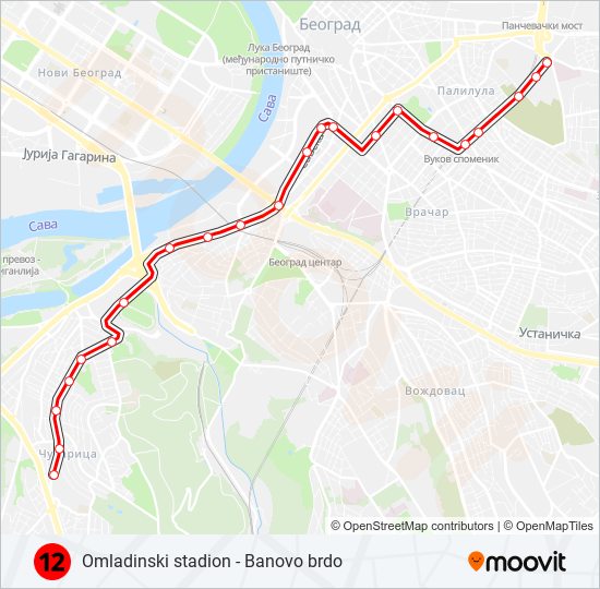 12 light rail Line Map