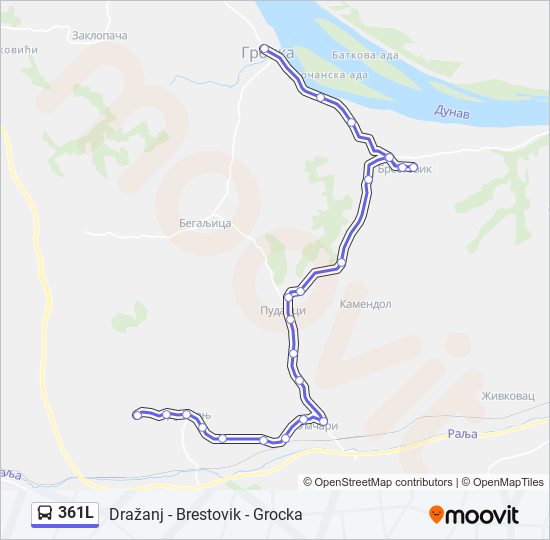 361L bus Line Map