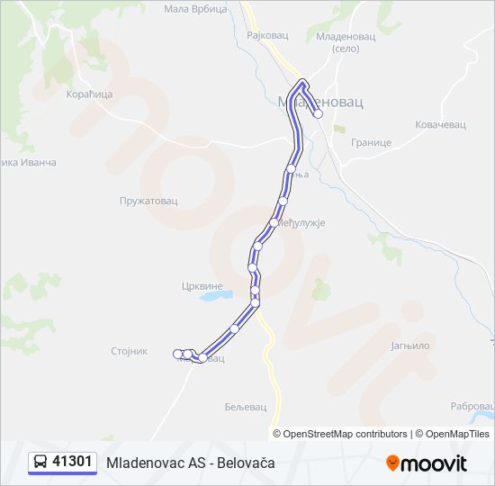 41301 autobus mapa linije