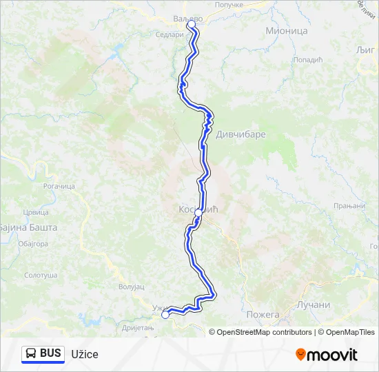 BUS autobus mapa linije