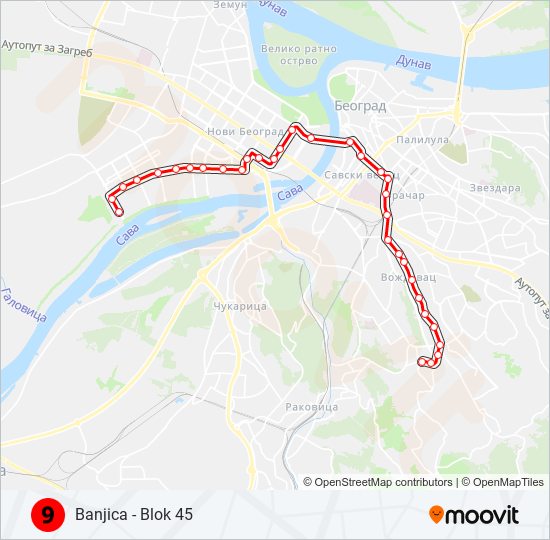 9 light rail Line Map