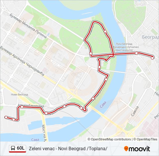 60L bus Line Map