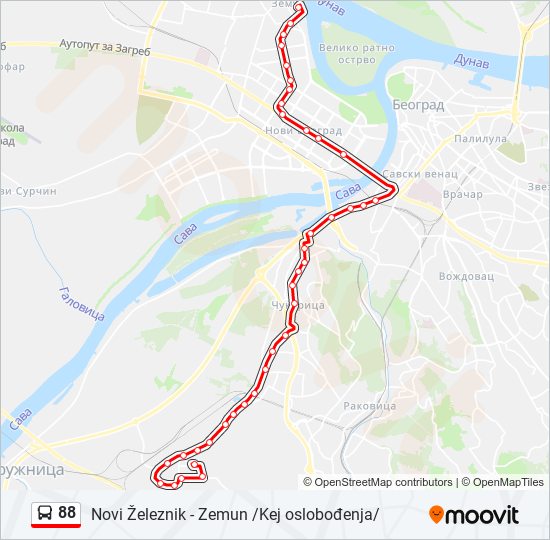 88 bus Line Map