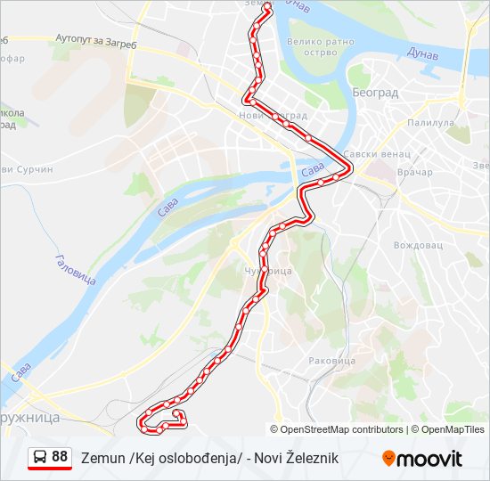 88 bus Line Map