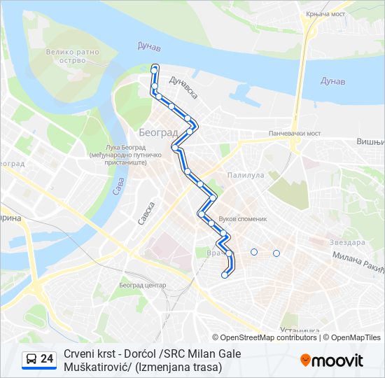 24 bus Line Map