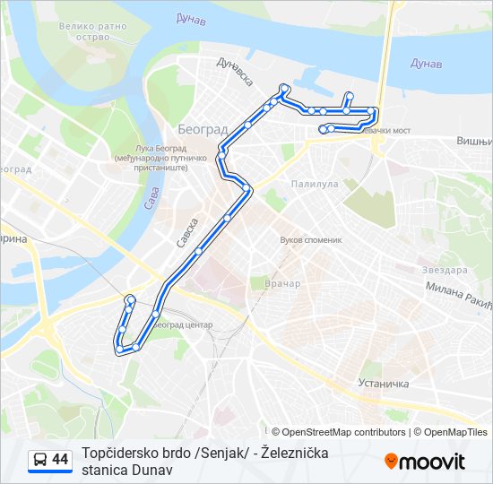 44 autobus mapa linije