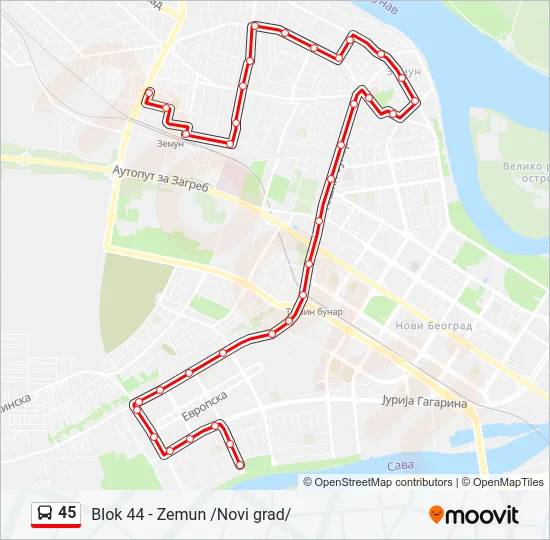 45  Line Map