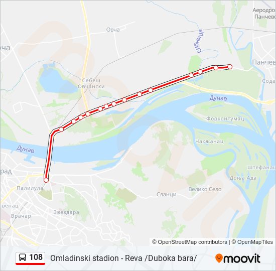 108 bus Line Map