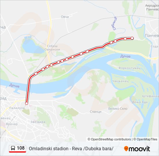 108 autobus mapa linije