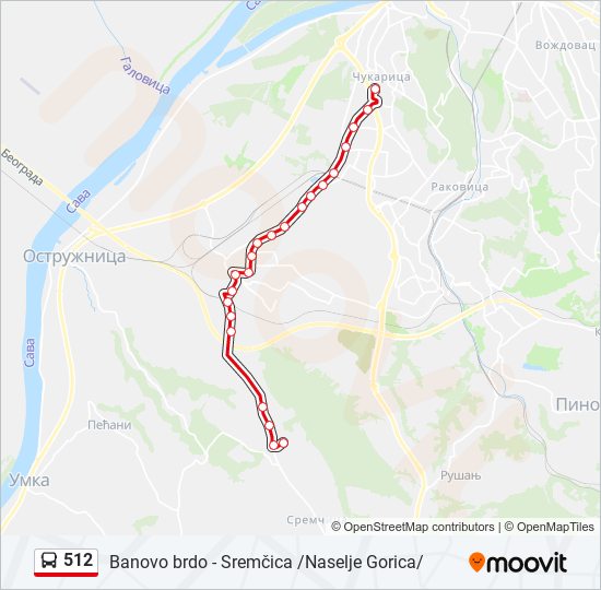 512 autobus mapa linije