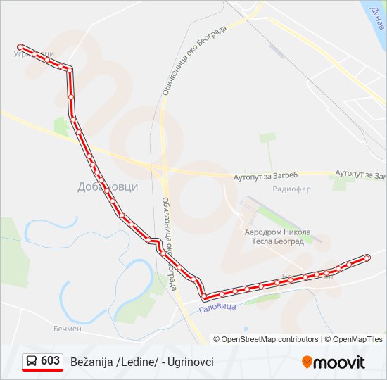 603 bus Line Map