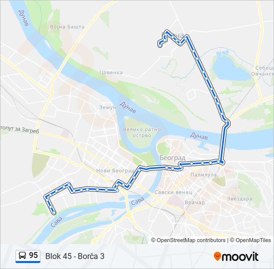 95 bus Line Map