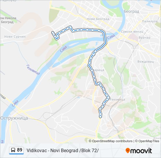 89 bus Line Map