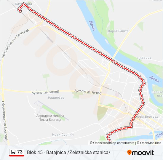 73 autobus mapa linije