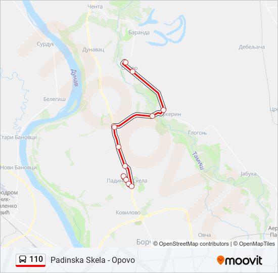 110 bus Line Map