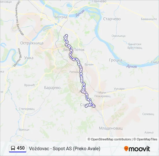 450  mapa linije