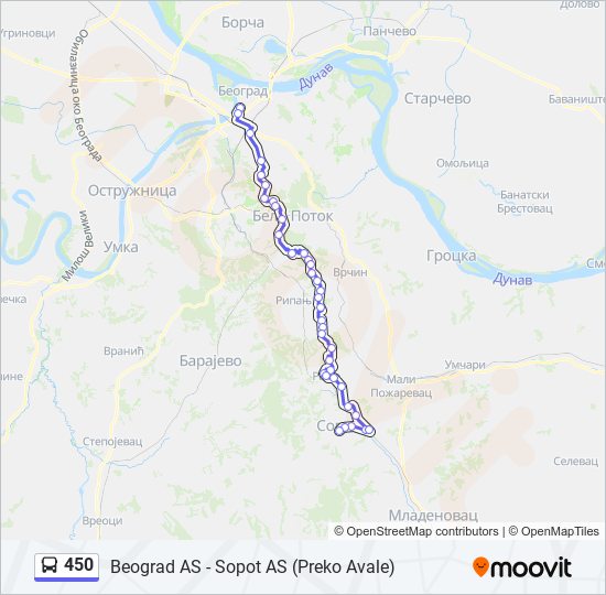 450 bus Line Map