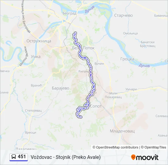 451  Line Map