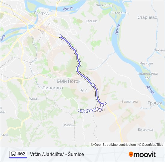 462 autobus mapa linije