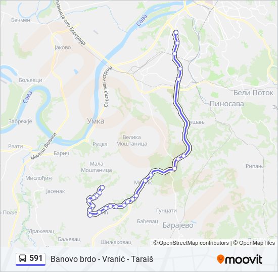 591 bus Line Map