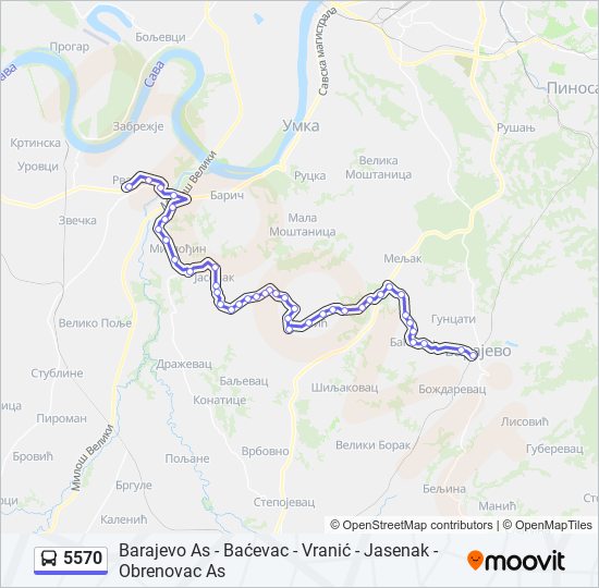 5570 bus Line Map