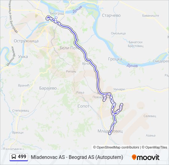 499 autobus mapa linije