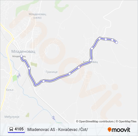 4105 bus Line Map