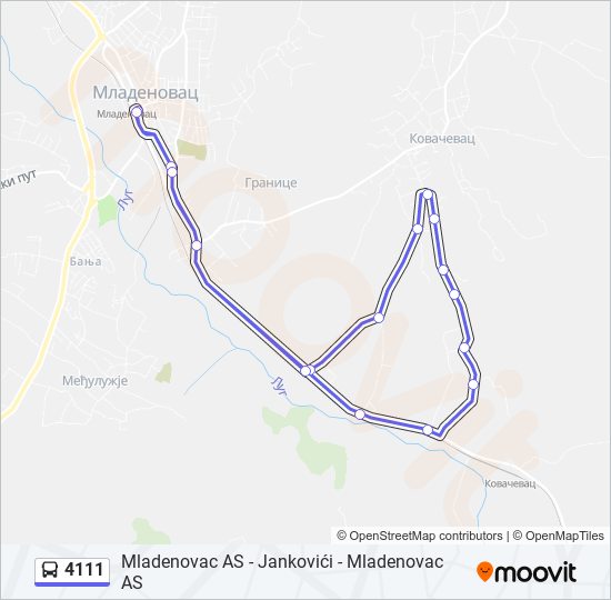 4111 bus Line Map