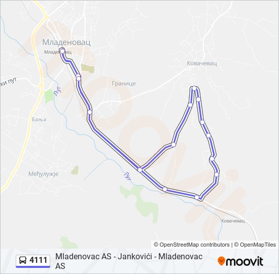 4111 bus Line Map