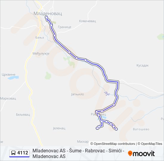 4112 autobus mapa linije