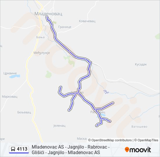 4113 bus Line Map