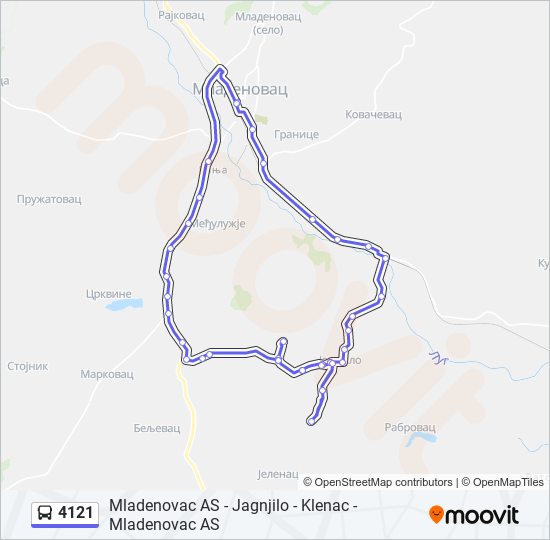 4121 autobus mapa linije