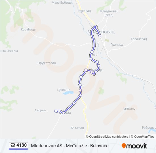 4130 bus Line Map