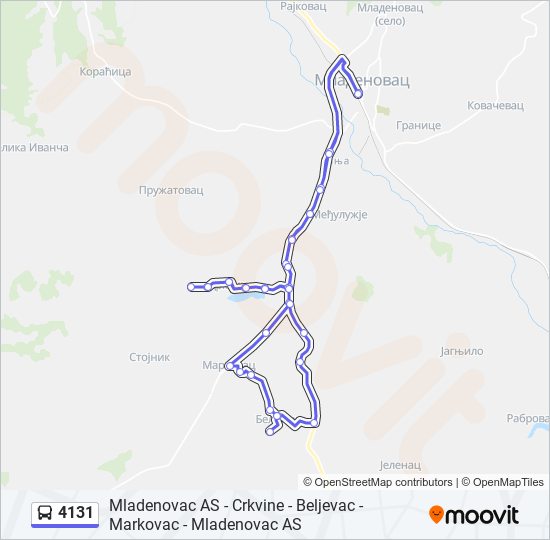 4131 bus Line Map