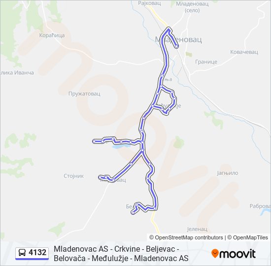 4132 autobus mapa linije