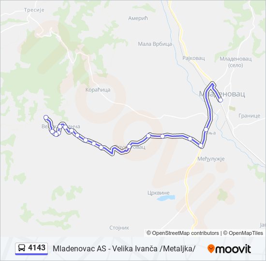 4143 bus Line Map