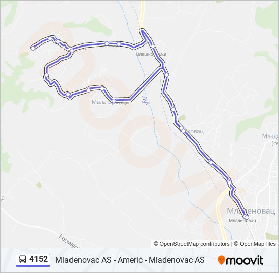 4152 autobus mapa linije